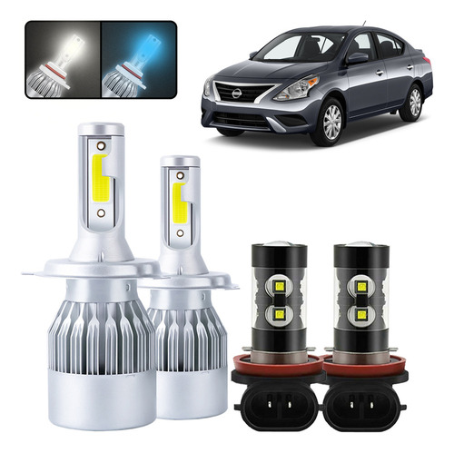 Kit De Focos Led H4 H11 Para Nissan Versa 2007-2020