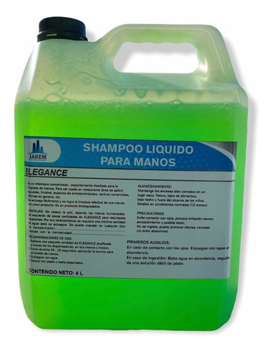 Jabón Liquido Antibacterial Para Manos, 4 L.