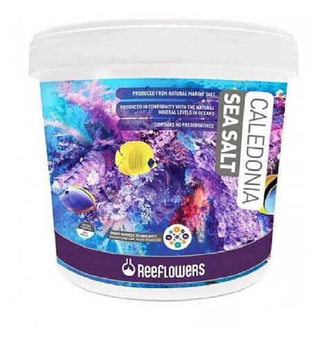 Sal Marinho Reeflowers Caledonia Sea Salt 22,5kg Uso Aquario