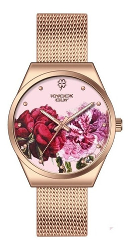 Reloj Knock Out Dama 1569 Malla Entretejida Novedad