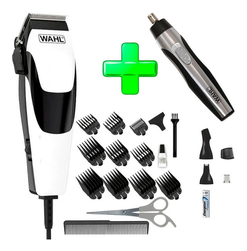 Maquina Cortar Pelo Quick 16 Piezas + Patillera + Nasal Wahl