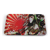 Tapete Arte Japones Mujer Fondo Rojo Baño Lavable 40x60cm