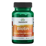 Biotin Biotina Swanson 10.000mcg/60 Softgels (max. Potencia)
