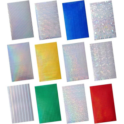 Láminas De Vinilo Impermeables Adhesivas Holográficas Para M