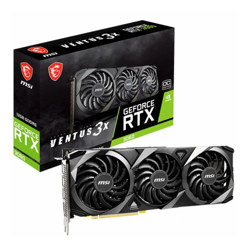 Tarjeta De Video Msi Ventus 3x Geforce Rtx 3060 12gb Oc