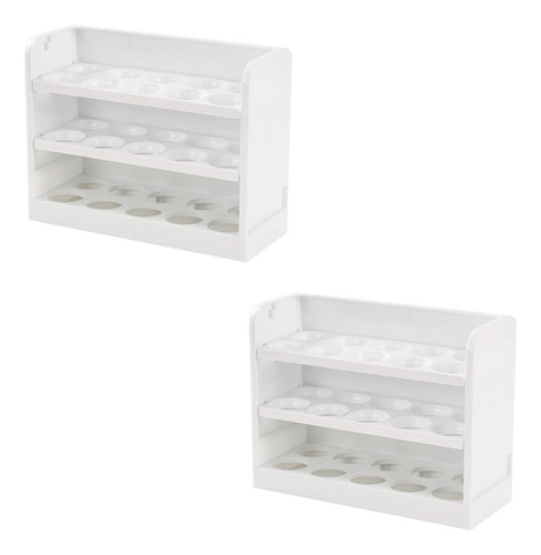 Pack X2 Organizador De Huevos Para Refrigerador 30 Unidades 