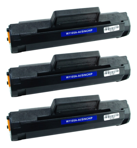 3 Pza W1105a Toner Nuevo 105a Compatible Con 107w