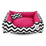 Cama P/ Cachorro Gato Caminha Pet 70x70 100% Lavável+ Brinde Cor Chevron Pink