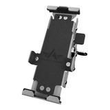 Soporte Porta Celular Moto Universal Acero Inox Antirrobo 