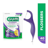 Fio Dental C/ Cabo Flossers Gum Ultra Deslizante C/40 (goma)