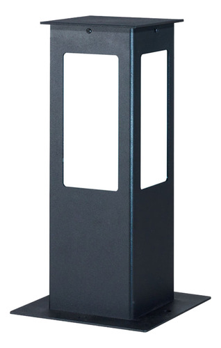 Farol De Piso Garden Exterior Cuadrado 30cm Apto Led E27 