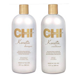 Chi Keratin Duo Shampoo 946ml Y Acondicionador 946ml Kit