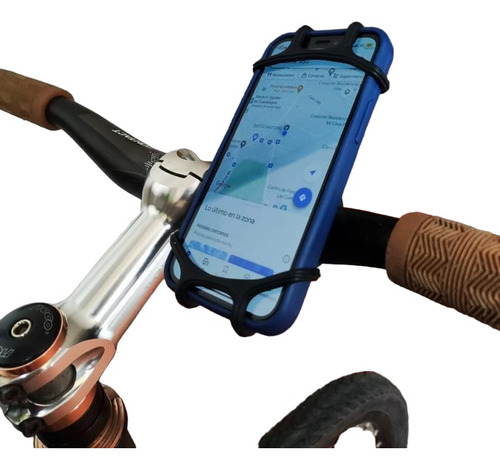 Soporte Holder Celular Bicicleta Moto Silicona Giratorio 360