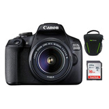 Camara Canon Eos 2000d / T7 24mp + 18-55mm + 16gb + Bolso