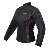 Chaqueta De Motociclista Hwk, Negro Y Rosa, Talle Xxl