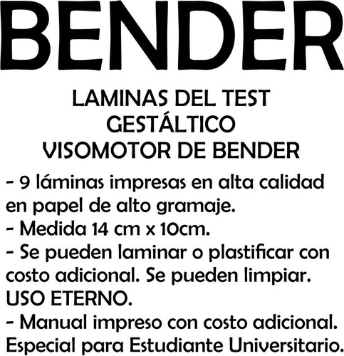 Test  Gestáltico  Visomotor  De Bender - Fisico