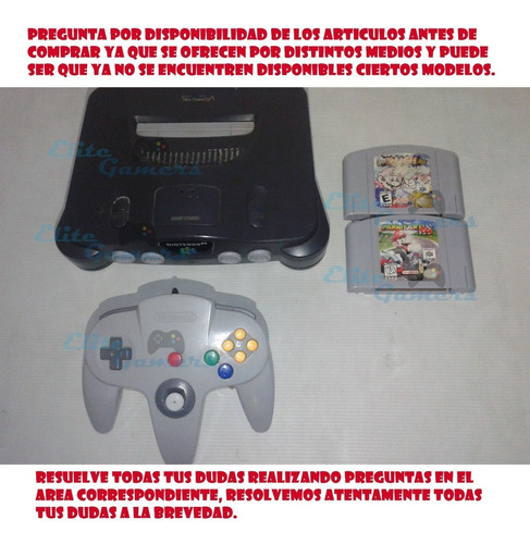 Nintendo 64 Inc. Juegos Smash Bros, Mario Kart Preg. Disp.