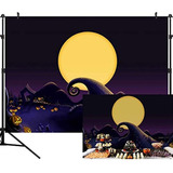 Duluda 9x6ft Nightmare Before Christmas Themed Backdrop Hall