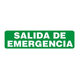 Cartel Indicador Salida De Emergencia 41x14cm