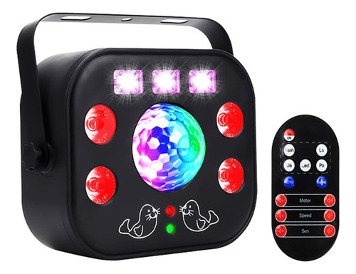 Canhão Super 5 Em 1 Globo Strobo Laser Led Uv Com Controle