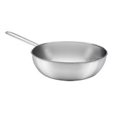 Wok 28 Cm Gamuza Futture Acero Inoxidable Aisi 430 Triple Fondo Apto Inducción