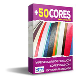 Papel Metalizado Colorido 180g/m2 Com 500 Folhas A4