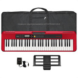 Organo Teclado Casio Ct-s200 Teclas Piano Usb Funda Rojo