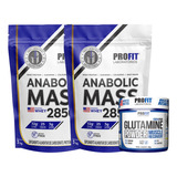 2x Hipercalorico Anabolic Mass + Glutamina 300g - Profit