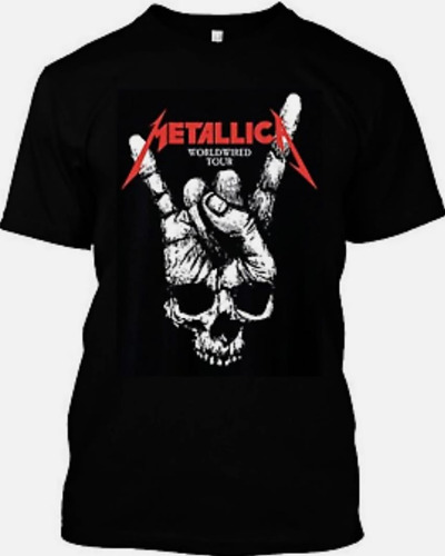 Camiseta Algodao Street Plus Rock N Roll Heavy Metallica 12