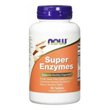 Encimas Digestivas - 90 Tabletas - Super Enzymes Marca Now