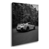 Quadro Decoração Quarto Escritório Carro Gtr R35 Sem Moldura Cor Preto