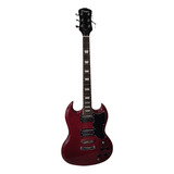 Outlet Guitarra Electrica Parquer Tipo Sg Bordo 