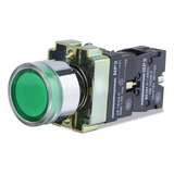 Pulsador Pack 3 Luminoso 22mm Verde 230v 1na+1nc Pb4-bw33m5