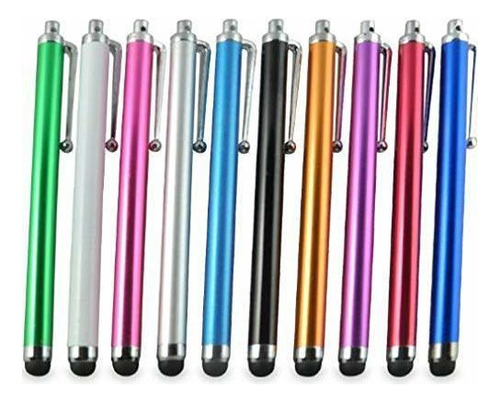 Zeimax 10 Pcs Stylus Set Aqua Azul / Negro / Rojo / Rosa / P