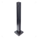 Torre Aço Inox 40cm Preto Guarda Corpo De Vidro