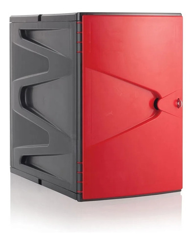 Locker Estante Modular Apilable Individual 45cm Rojo