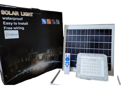 Reflector Led Solar 100w Con Panel Solar Alta Potencia