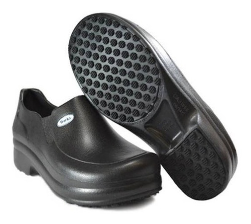 Sapato De Segurança Prof Antiderrapante Preto Soft Works
