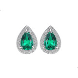 Aretes Esmeralda Plata 1ra Ley 925 By Thiago Turcott® Gota