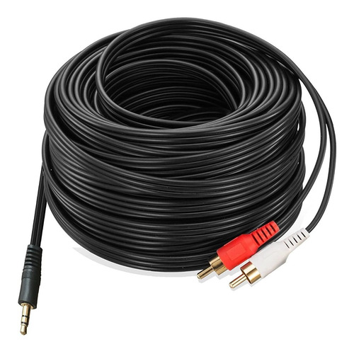 Cable De Audio Estereo 3,5 Mm A Doble Cable Rca | Negro, ...