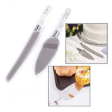 Set Pala + Cuchillo Torta Pastel Acero Mango Acrilico