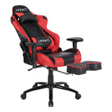  Hanko Chairs Silla Gamer 8204 Ergonómica  Roja Con Tapizado De Cuero Sintético