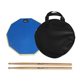 Drum Practice Pad 12 Inch Rubber Silent Drum Pad With H...