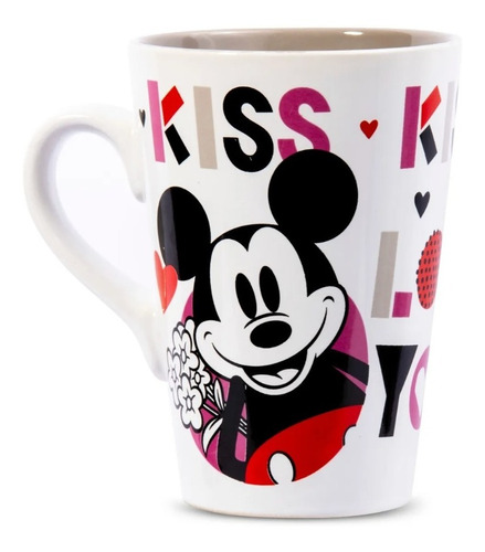 Tazon Largo Minnie Y Mickey Mouse Disney Taza Kiss