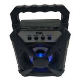 Bocina Portatil Bluetooth Recargable, Portatil Fs-s102 Color Negro