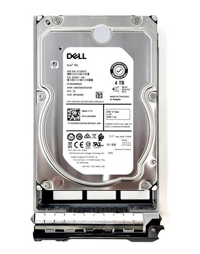 Hd Dell 4 Tb 7.2k Sas 12g 3.5 05jh5x 2fs207-150 Com Gaveta P/ Dell Poweredge R T C M -series