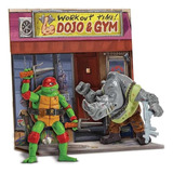 Las Tortugas Ninja Muñeco Raphael Vs Rocksteady Battle Pack