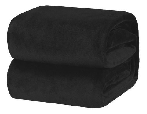 Suave Frazada Negra Cobertor Ligero King Size Cobertor Negro