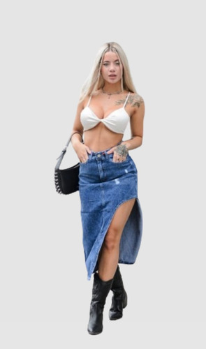 Pollera Falda Jean Mujer Modelos Exclusivos
