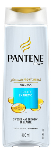 Shampoo Pantene Pro-v Brillo Extremo En Botella De 400ml Por 1 Unidad